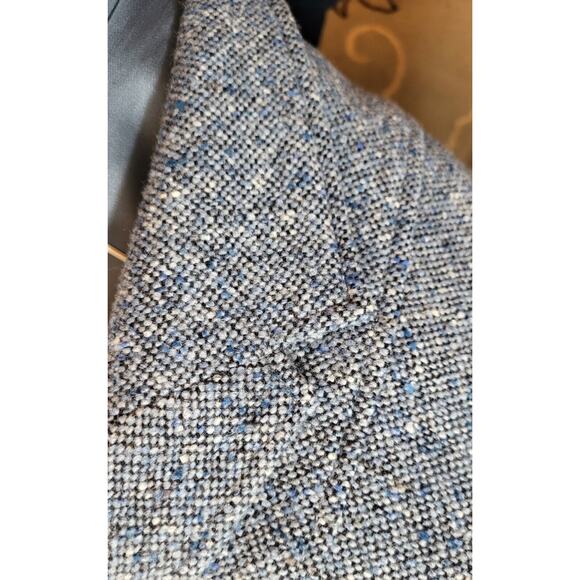 Vintage Liz Claiborne Blue Tweed Fitted Jacket Blazer Size M - Picture 3 of 16